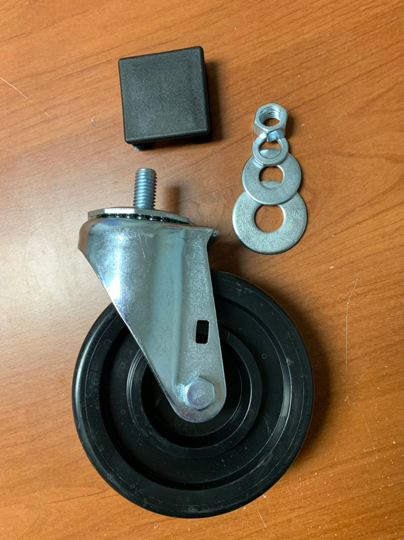 5 Caster - Caster assembly w/hardware & end cap - Stand